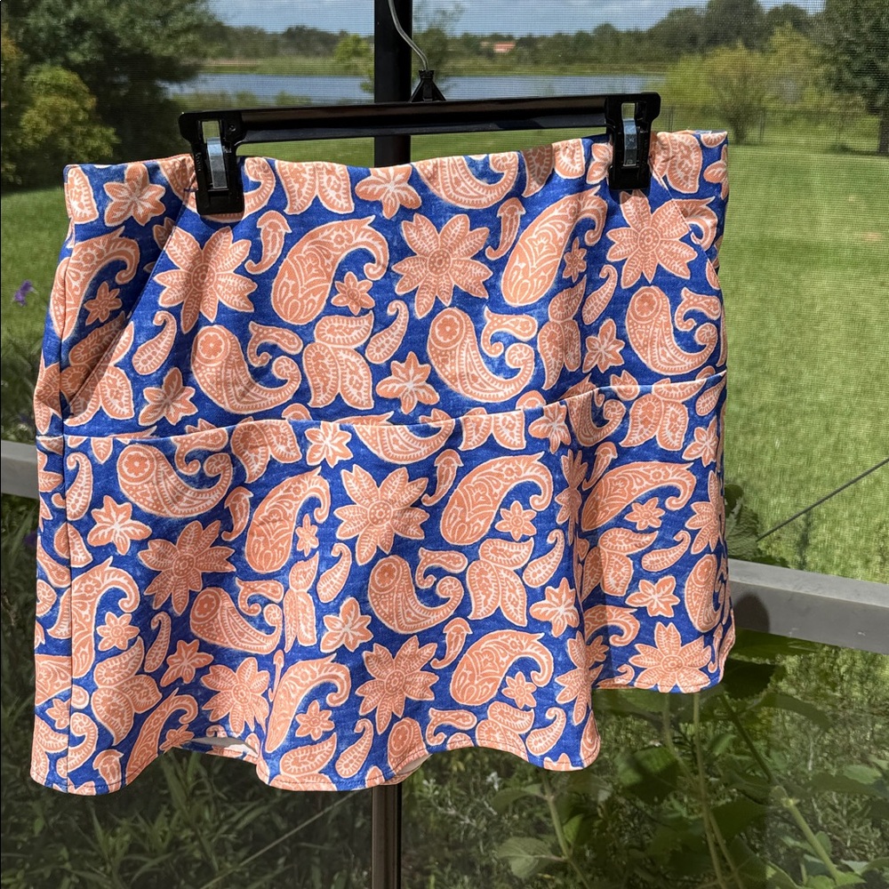 Ralph Lauren Polo golf skort large blue and orange mwot